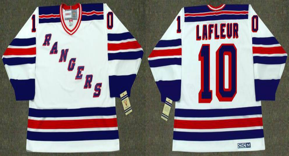 2019 Men New York Rangers #10 Lafleur white CCM NHL jerseys